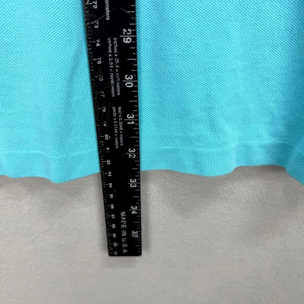 Polo Ralph Lauren Polo Shirt Mens Tall 2XL Turquoise Blue‎ Pony Logo Performance